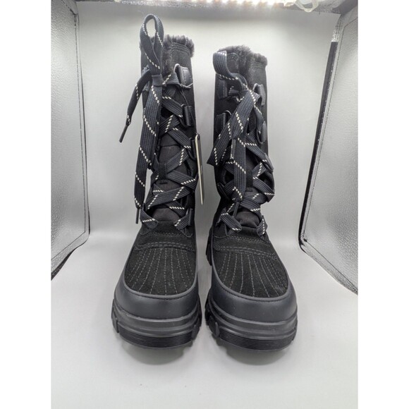 Sorel Women Tivoli V Tall Waterproof Velvet Black Neutral Winter Boots New SZ  6 - Picture 2 of 8